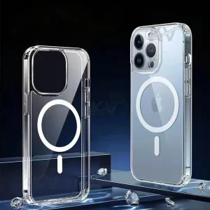 قاب پشت کریستالی آیفون 12 مدل Ultra Hybrid برند Spigen با پشتیبانی مگ سیف
