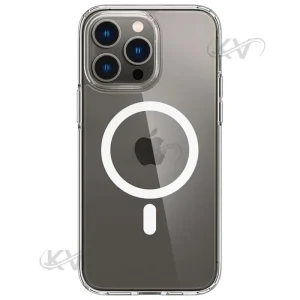 قاب پشت کریستالی آیفون 15 مدل Ultra Hybrid برند Spigen با پشتیبانی مگ سیف