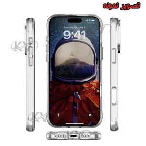 قاب پشت کریستالی با محافظ لنز سامسونگ S24 Ultra برند Space