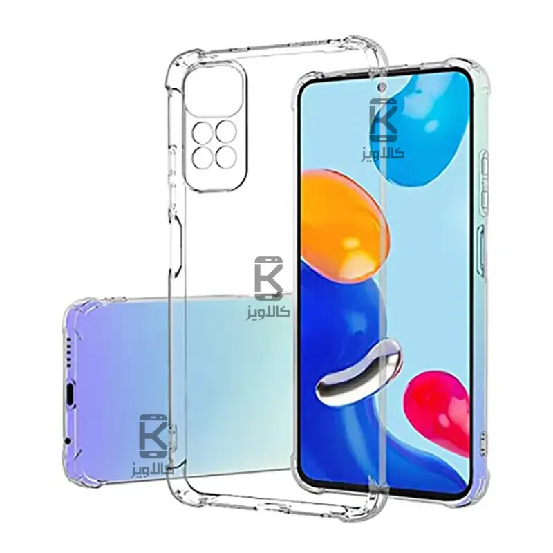 قاب ژله ای شفاف کپسول دار و محافظ لنزدار Xiaomi Redmi Note 11 4G