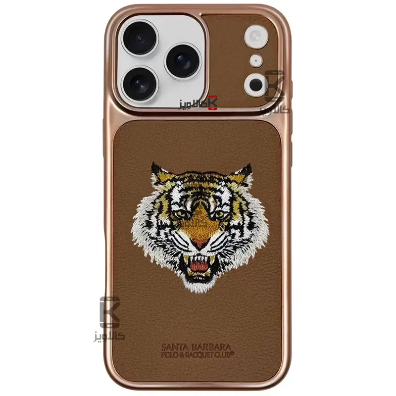 قاب طرح دار چرمی Santa Barbara Savanna Series آیفون 17 پرو مکس