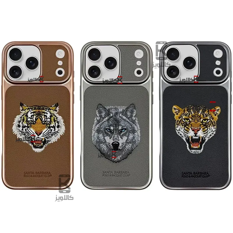 قاب طرح دار چرمی Santa Barbara Savanna Series آیفون 17 پرو مکس