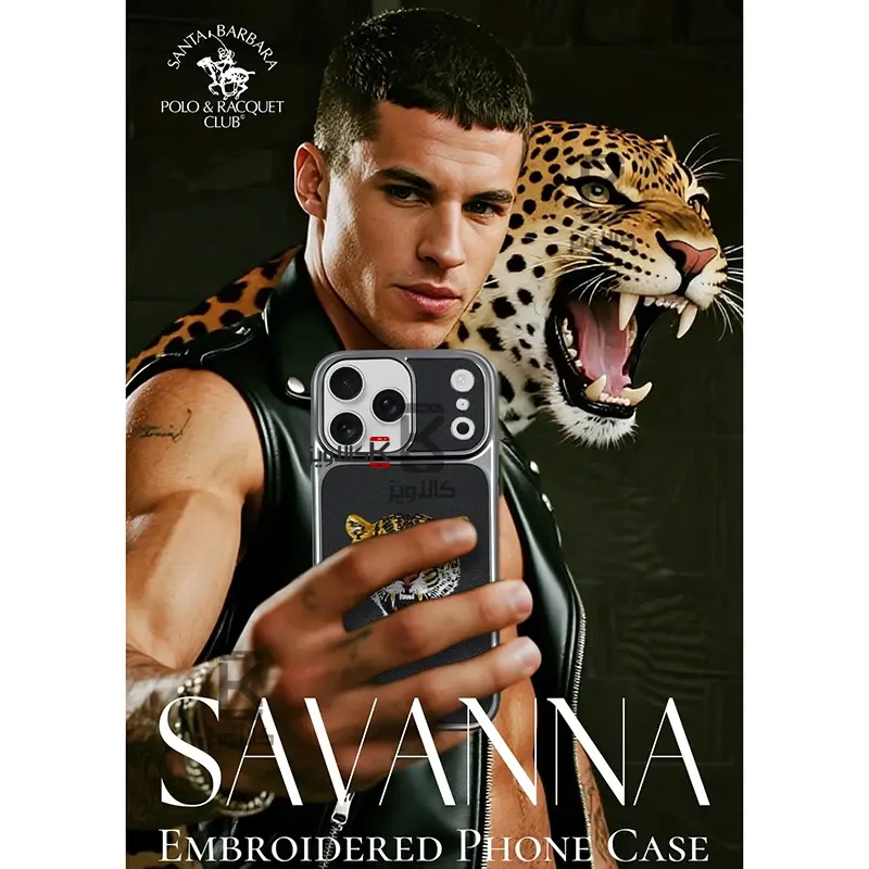 قاب طرح دار چرمی Santa Barbara Savanna Series آیفون 17 پرو مکس