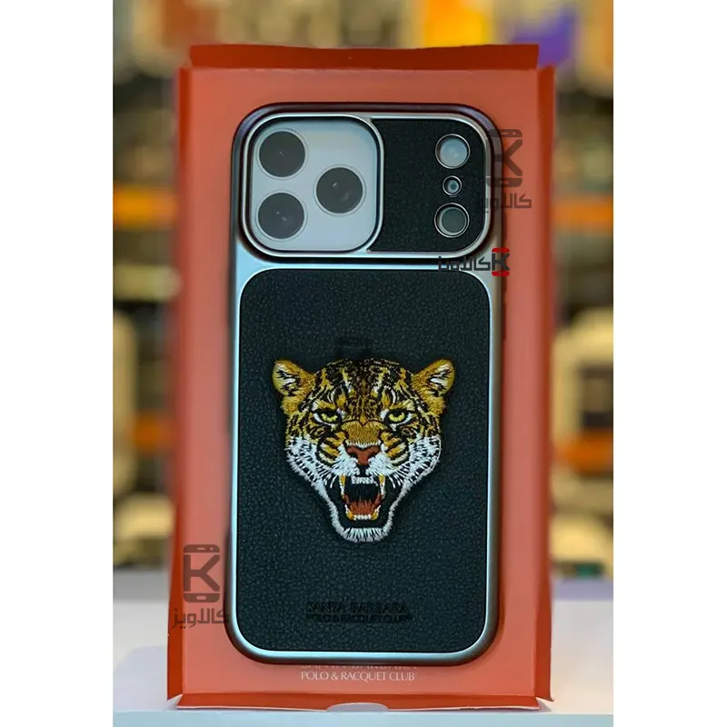 قاب طرح دار چرمی Santa Barbara Savanna Series آیفون 17 پرو مکس
