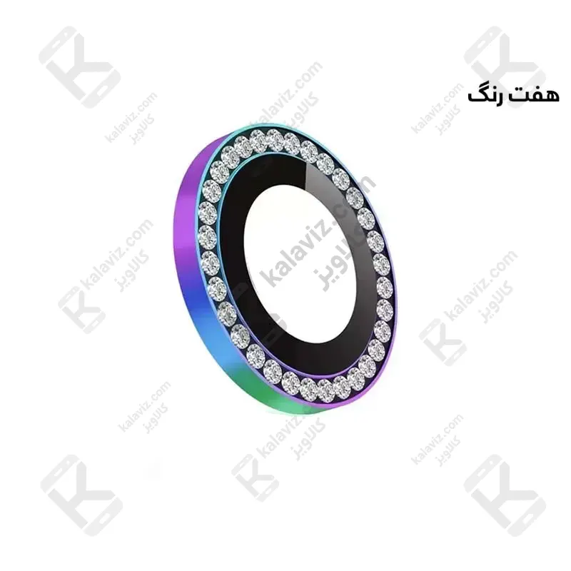 محافظ لنز رینگی نگین دار آیفون 15 پرو مکس