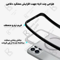 قاب مگنتی دودی نیلکین Super Frosted Shield Pro MagSafe Clear Case شیائومی ردمی K90 پرو مکس