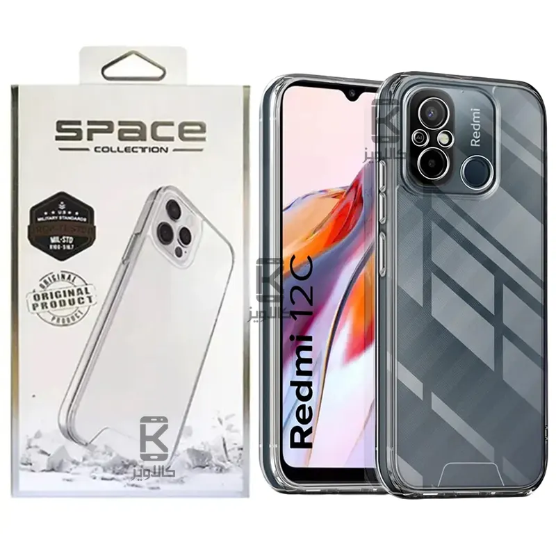 قاب پشت کریستالی با محافظ لنز شیائومی ردمی 12C برند Space