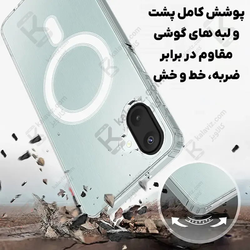 کاور پشت کریستالی مگ سیف دار Samsung Galaxy M07