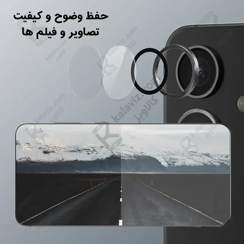محافظ لنز رینگی Chelipa همراه با ابزار نصب گوشی آیفون 16 پرو