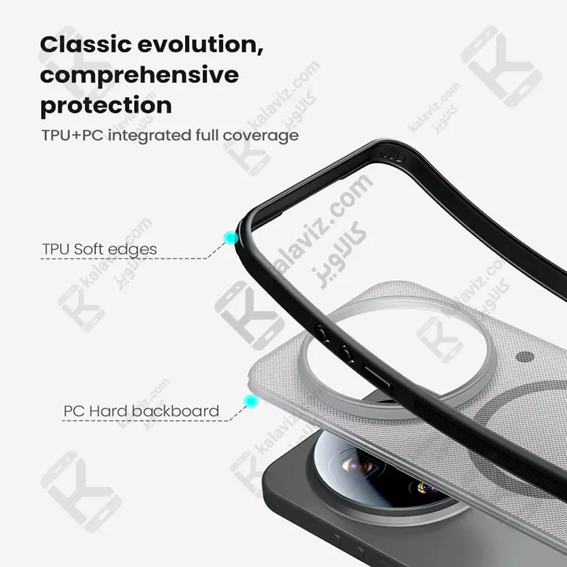 قاب مگنتی دودی نیلکین Super Frosted Shield Pro MagSafe Clear Case شیائومی 17 اولترا