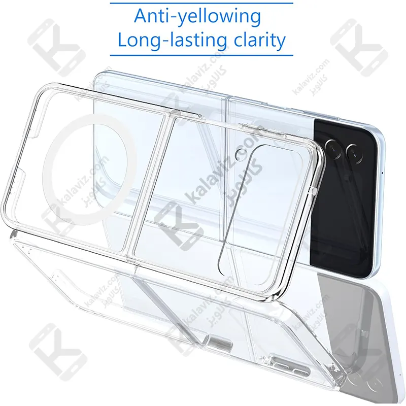 کاور پشت کریستالی مگ سیف دار Samsung Galaxy Z Flip 3