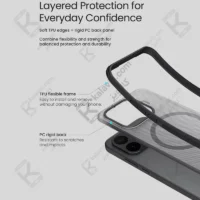 قاب مگنتی دودی نیلکین Super Frosted Shield Pro MagSafe Clear Case شیائومی 17T