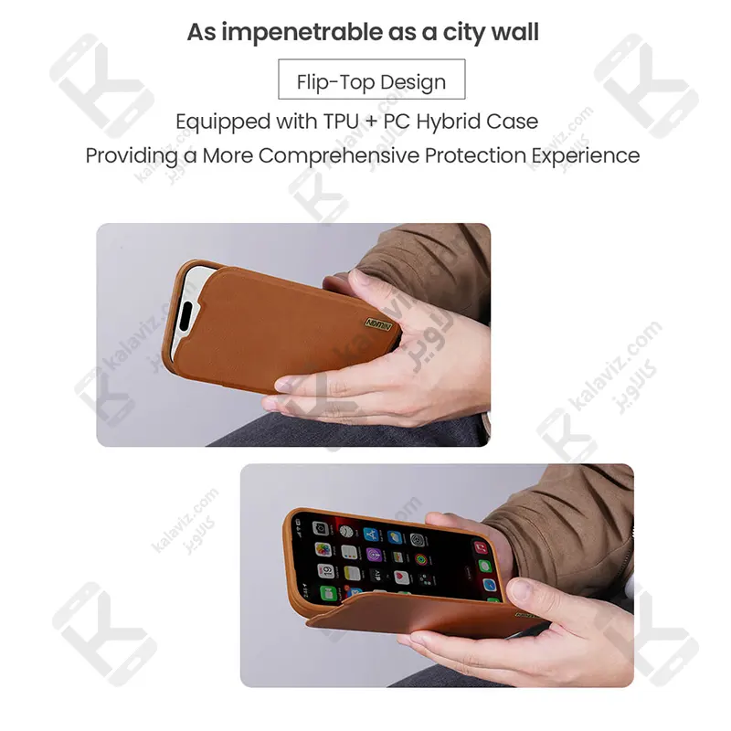 کیف چرمی Nillkin Qin Pro گوشی Apple iPhone 18 Pro Max